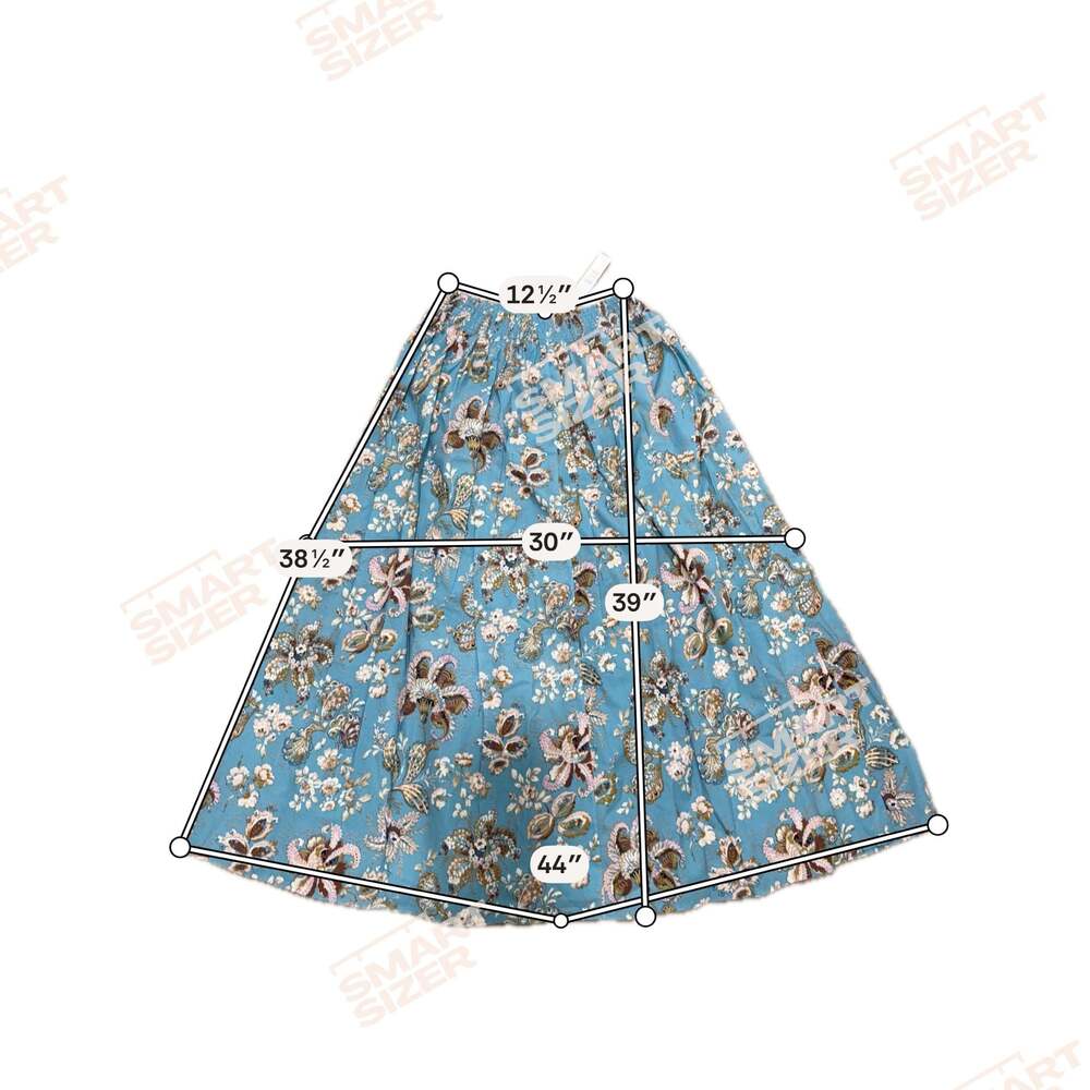 Elie Tahari Dream Garden Floral Print Midi Skirt in Blue NWT - Picture 2 of 7